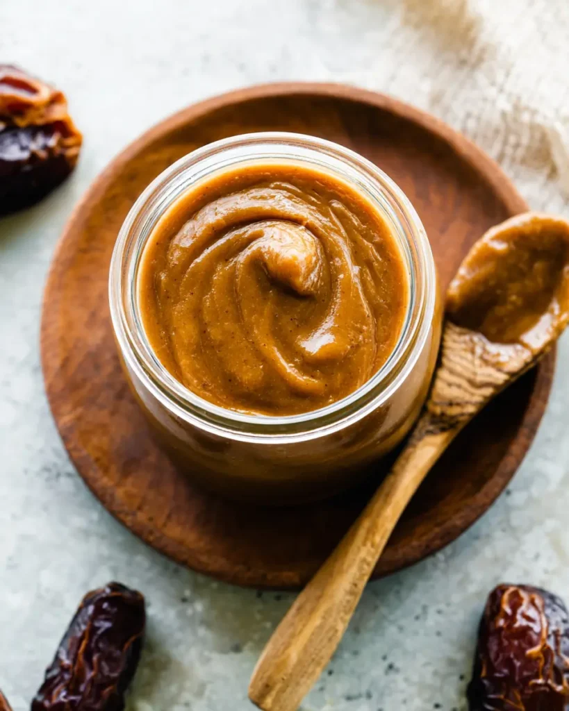 Date Desserts: 5 Easy and Delicious Recipes to Try Now 4 Creamy date caramel sauce made with Medjool dates and plant milk – a smooth and healthy date dessert topping