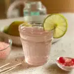 Oprah Pink Salt Diet Recipe 11 Pink Himalayan salt water drink with lime slice on glass