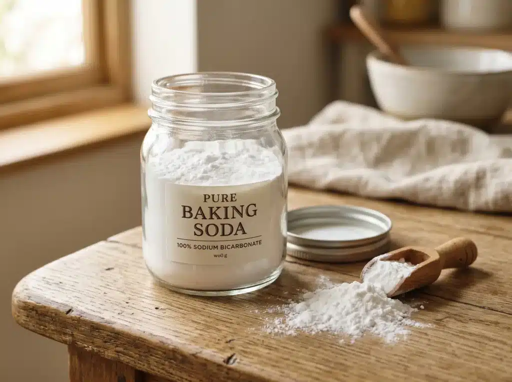 Pure baking soda powder used for baking soda drinks